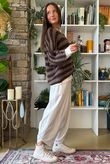 Stripe Boucle Slouch Knit Conker & Earth
